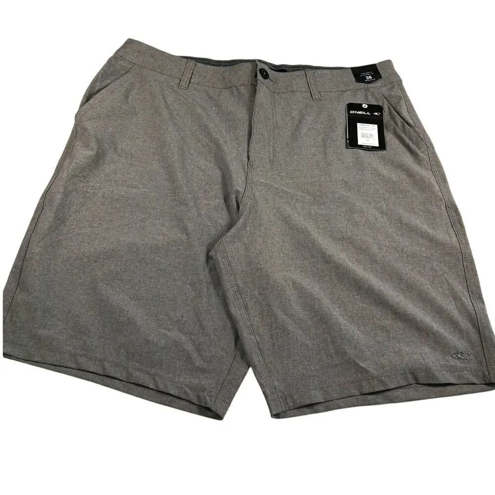 O'Neill Mens New Stretchy Gray Shorts - Size 36